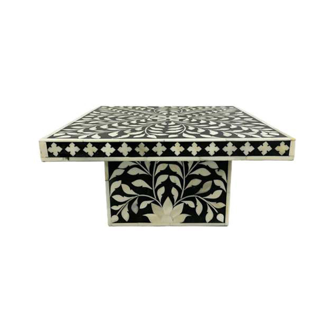 Handmade Customized Bone Inlay Floral Pattern Rectangular Cake Stand