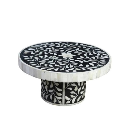 Handmade Customized Bone Inlay Round Cake Stand