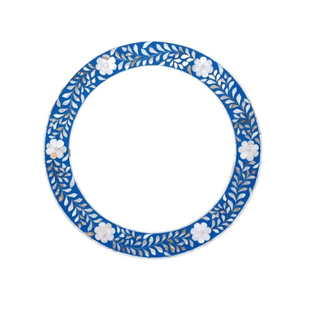 Handmade Customized Mother of Pearl Round Mirror Frame