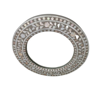 Handmade Customized Mother of Pearl Round Mirror Frame