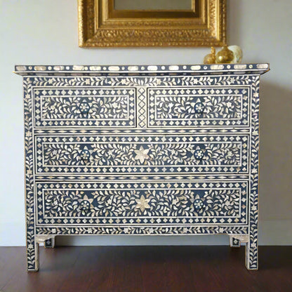 Customized Handmade Mother of Pearl Chest of 4 Drawer