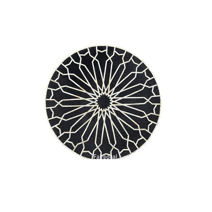 Geometric Moroccan Black Bone Inlay Coffee Table