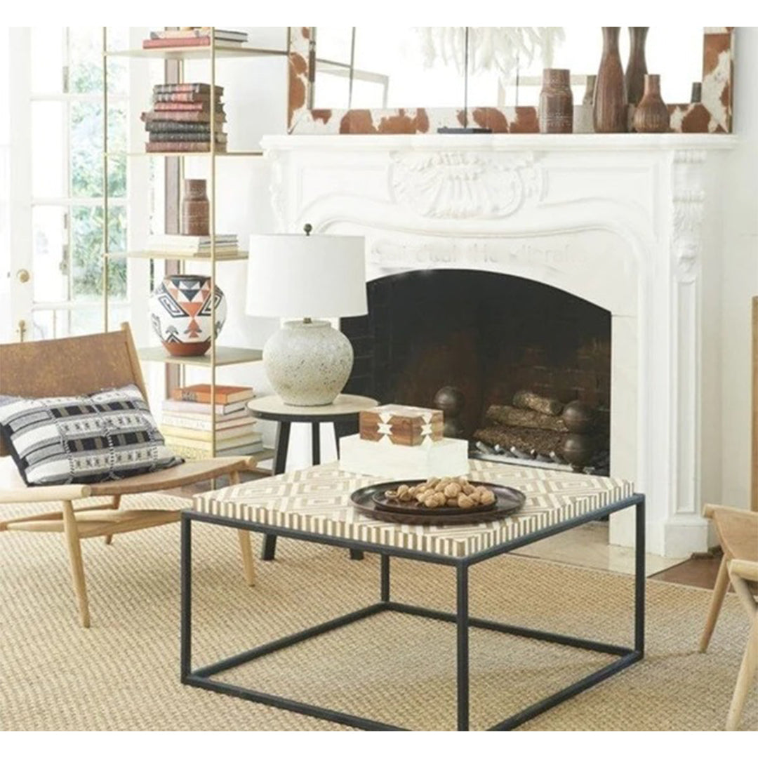Bone Inlay Coffee Table