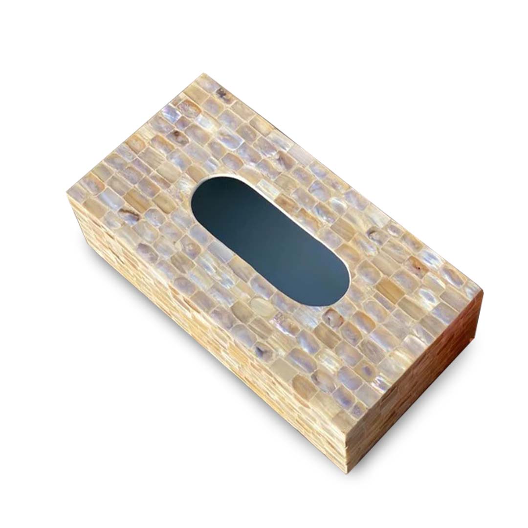 Handmade Mother of Pearl Rectangle Shape Tissue Box