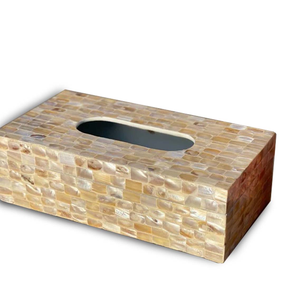 Handmade Mother of Pearl Rectangle Shape Tissue Box