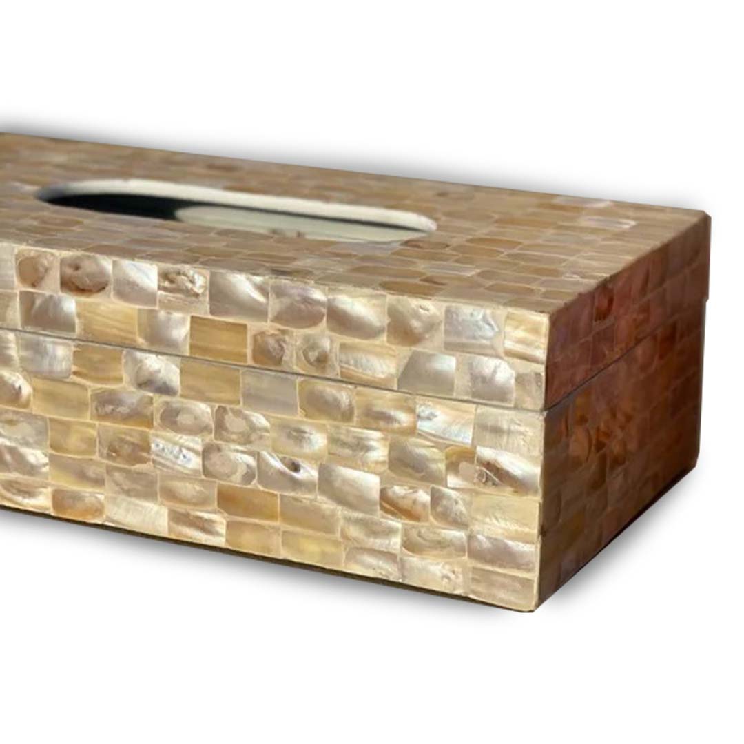 Handmade Mother of Pearl Rectangle Shape Tissue Box