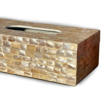 Handmade Mother of Pearl Rectangle Shape Tissue Box