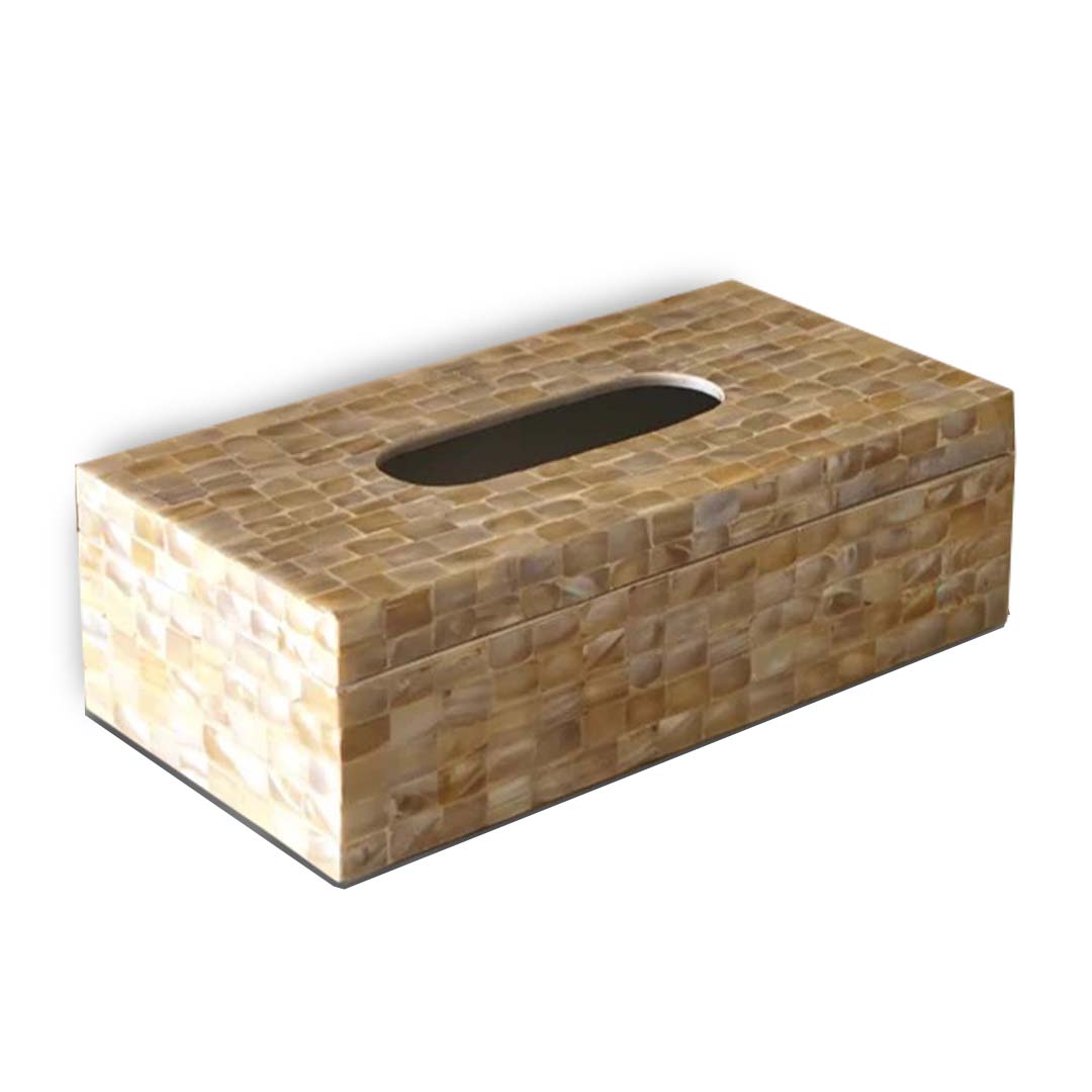 Handmade Mother of Pearl Rectangle Shape Tissue Box