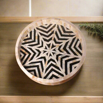 Handmade Customized Mother of Pearl Inlay Serving Tray | Luxury Vanity Trays