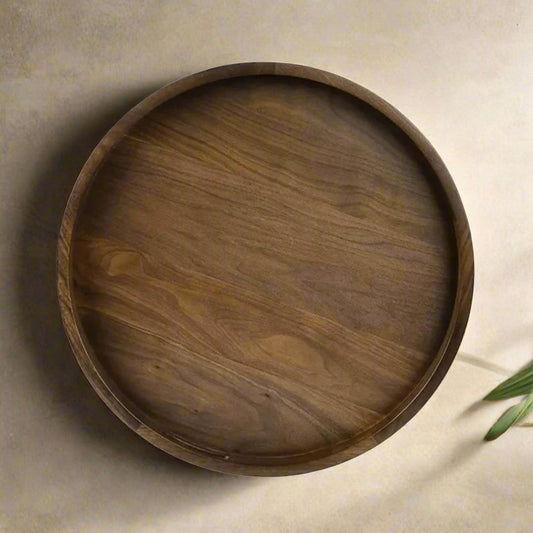 Handmade Customized Wooden Round Serving Tray