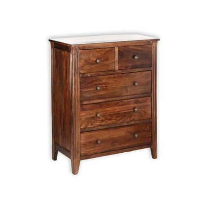 Classic  5-Drawer Wooden Chest / Timeless Storage Solution