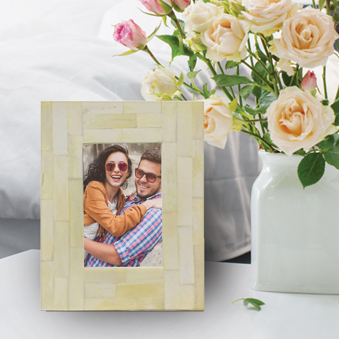 Beautiful Handmade Bone Inlay Full Fitting Photo Frame