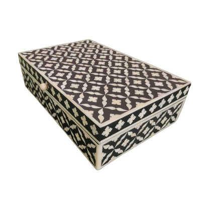 Customized Bone Inlay Handmade Moroccan Pattern Jewelry Box