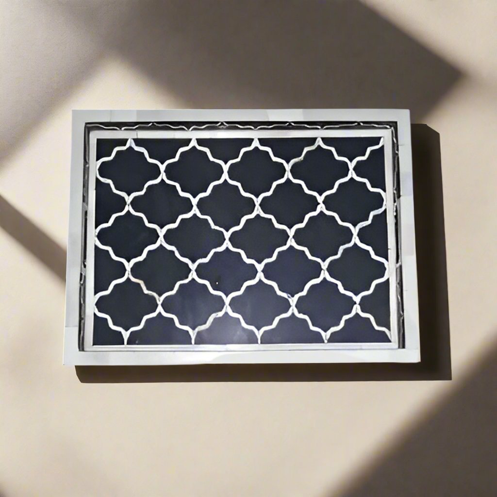 Customized Handmade Bone Inlay Serving Tray