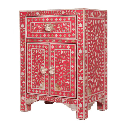 Mother Of Pearl Inlay Bedside Table