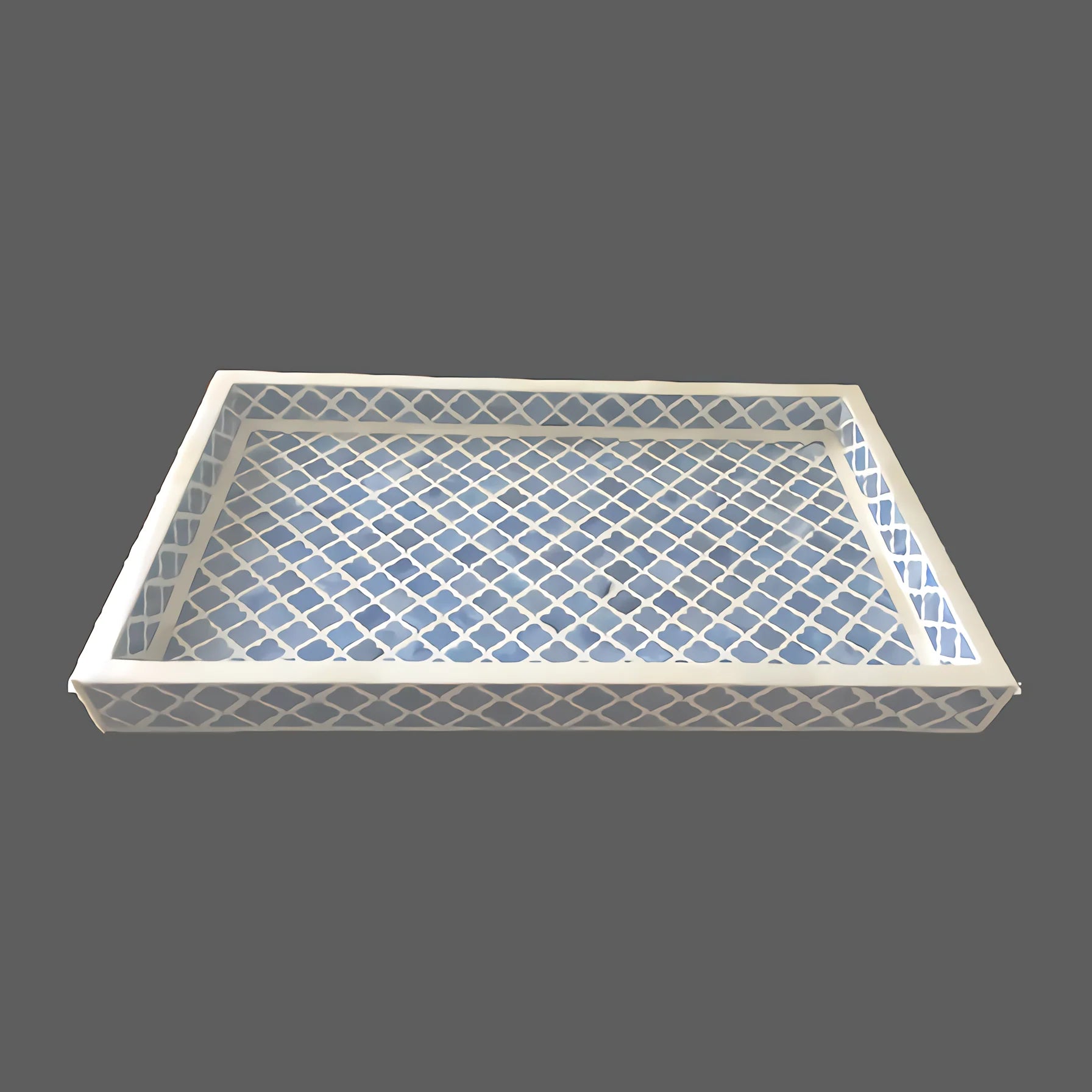 Handmade Bone Inlay Marakkech Pattern Tray for Home Decor