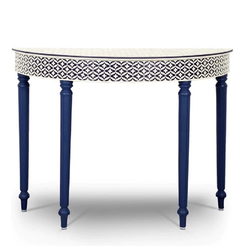 Handmade Blue bone inlay console vintage antique table for home living room