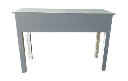Handmade Grey Mother of Pearl Star Eye pattern Antique Handmade Vintage console table for living room