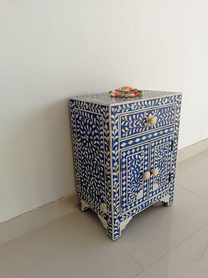 Handmade Customized Bone Inlay Bedside