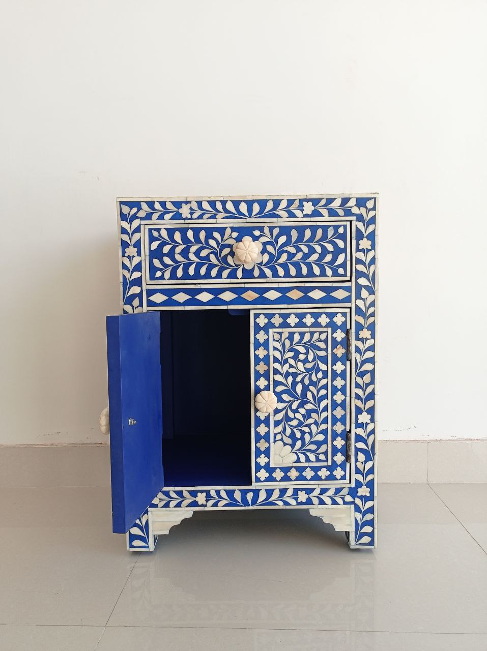 Handmade Customized Bone Inlay Bedside