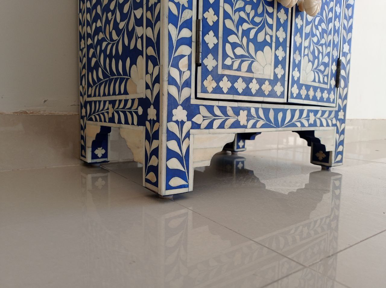 Handmade Customized Bone Inlay Bedside