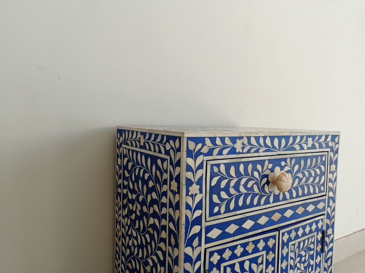 Handmade Customized Bone Inlay Bedside