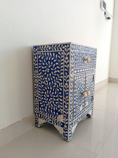 Handmade Customized Bone Inlay Bedside