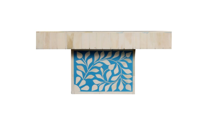 Handmade Customized Bone Inlay Floral Pattern Rectangular Cake Stand