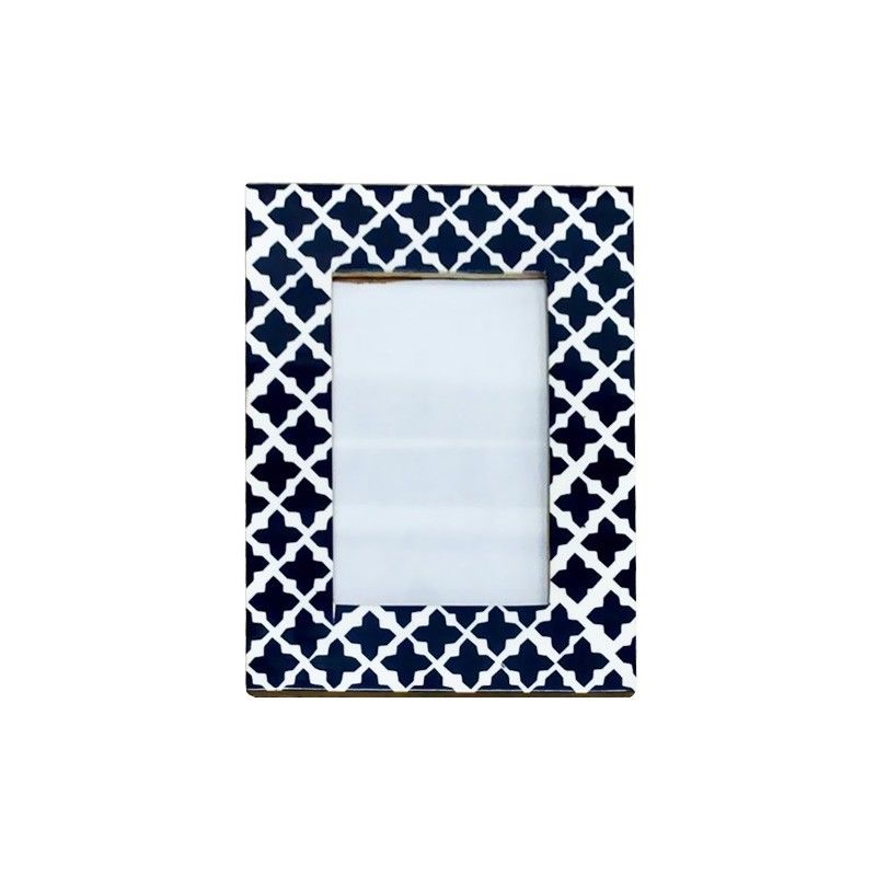 Geometric Patterned Photframe Handmade Customized Bone Inlay Geometric Pattern Photo Frame – Bone ...