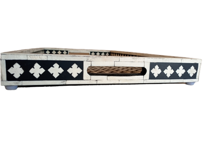 Handmade Customized Bone Inlay Rectangular Serving Tray