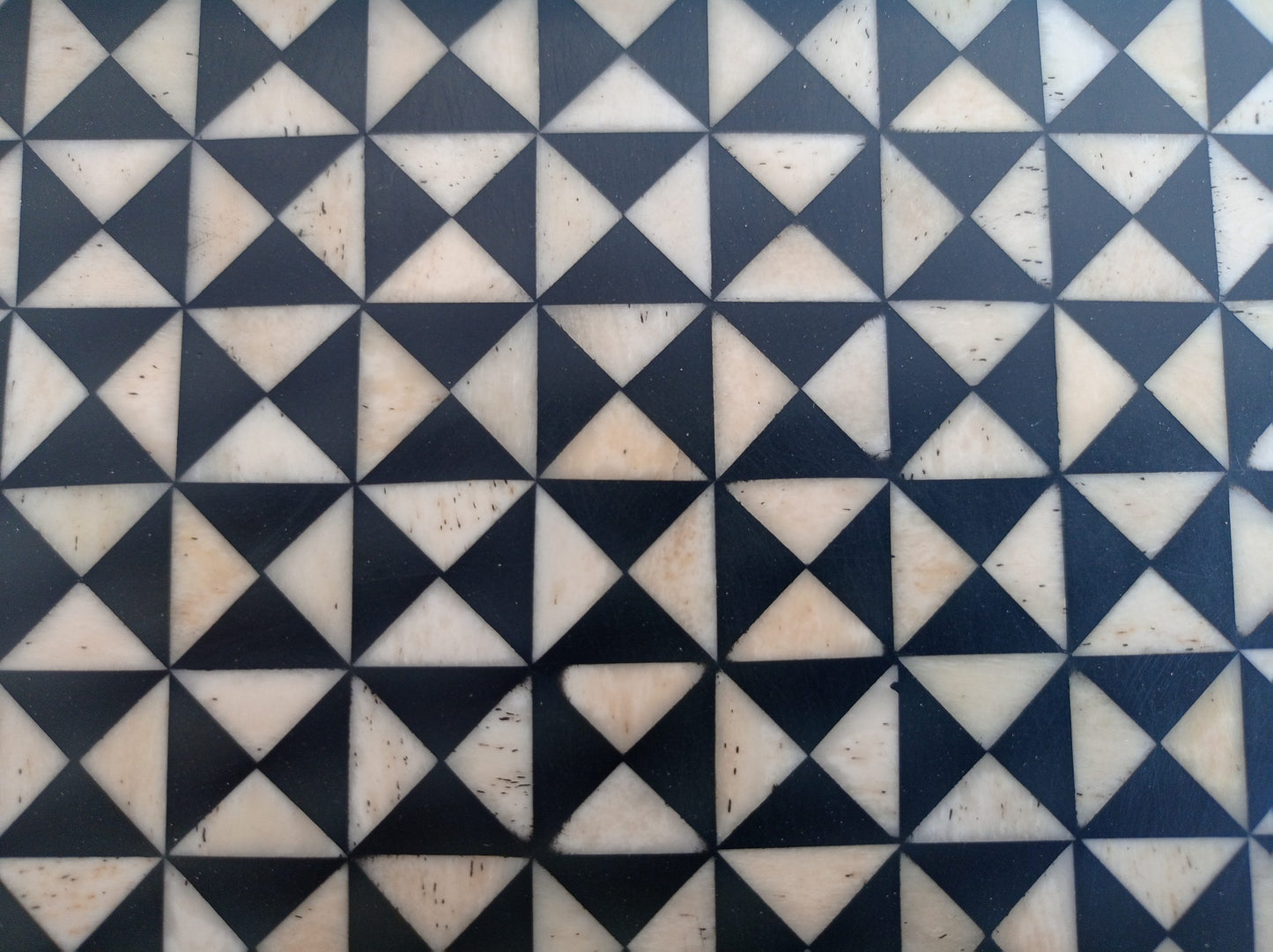 Handmade Customized Bone Inlay Geometric Pattern Serving Tray