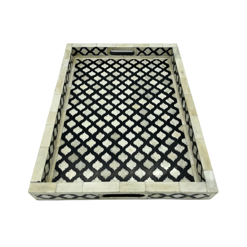 Handmade Customized Bone Inlay  Serving Tray