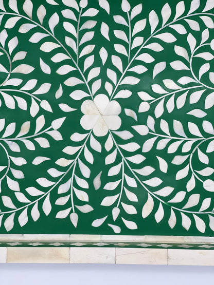 Handmade Customized Bone Inlay Rectangular Serving Tray