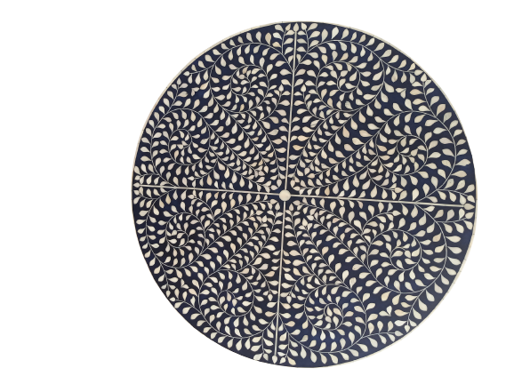 Handmade Customized Bone Inlay Round Coffee table