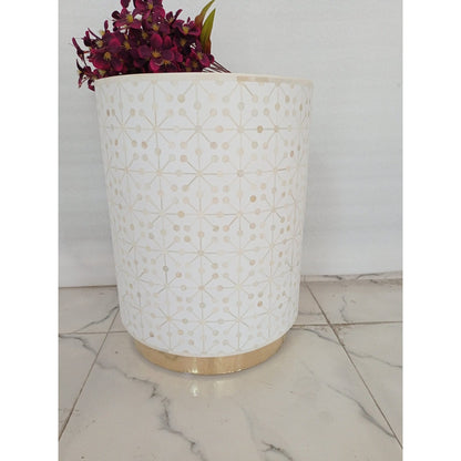 Handmade Customized Bone Inlay Round Stool