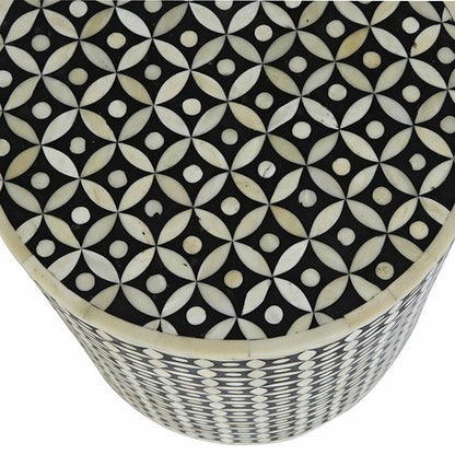 Handmade Customized Bone Inlay Star Eye Pattern Round Stool