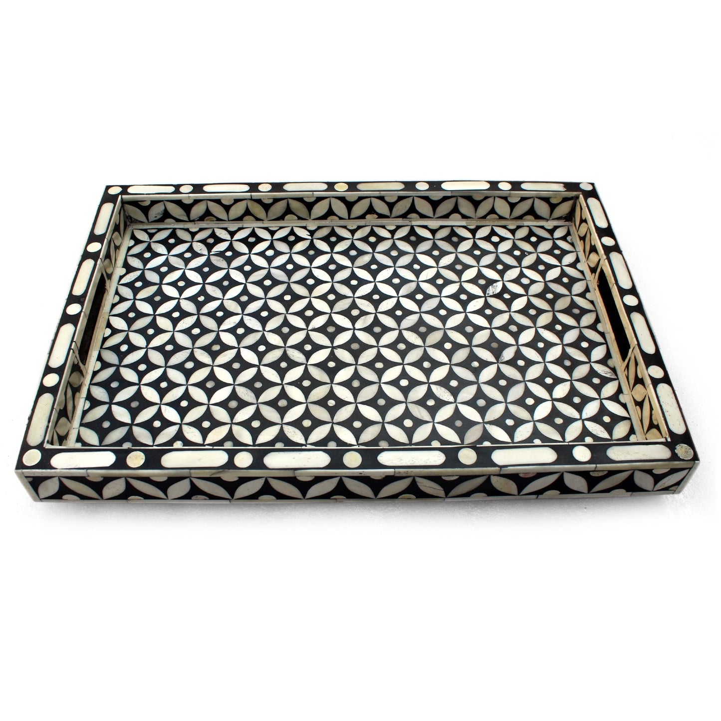 Handmade Customized Bone Inlay Serving Tray