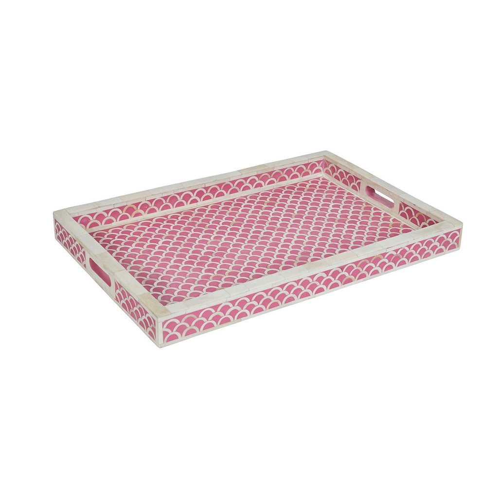 Handmade Customized Bone Inlay  Serving Tray