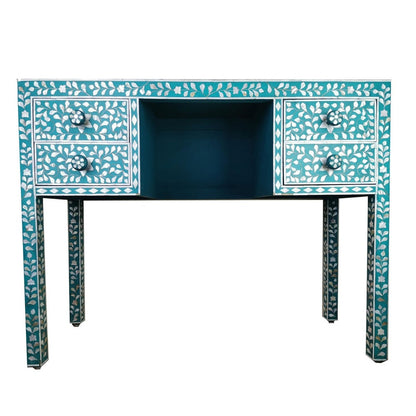 Beautiful Handmade Customized Mother of Pearl 4 Drawer Console Table