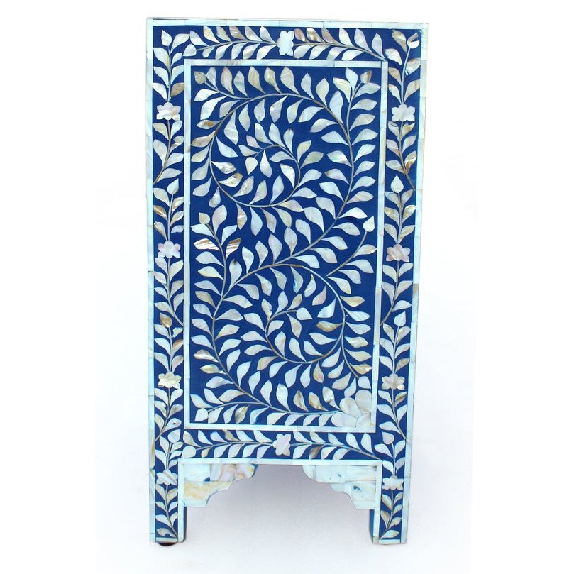 Handmade Customized Mother of Pearl Bedside Table