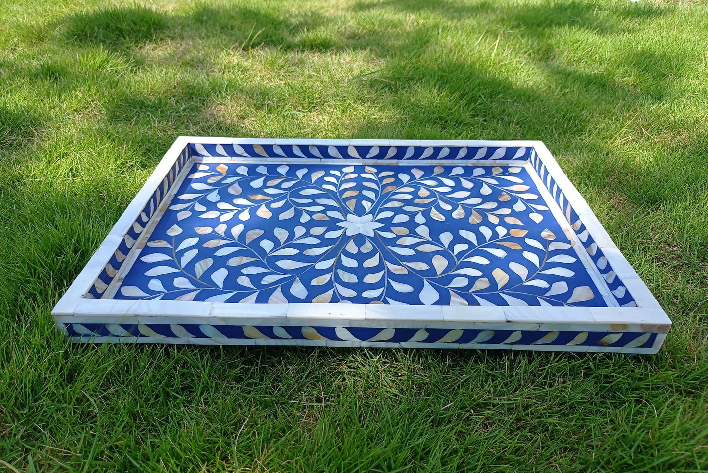 Handmade Customized Mother of Pearl Serving Tray