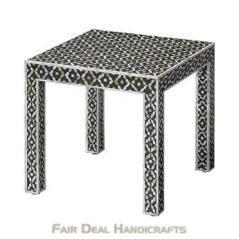 Handmade Black Personalized Geometric Pattern Home Decor Living Designer Coffee Table