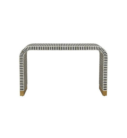 Handmade Customized Bone Inlay Waterfall Console Table