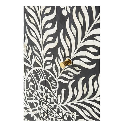 Bone Inlay Peacock Pattern Bar Cabinet – Unique Glamour & Custom Design