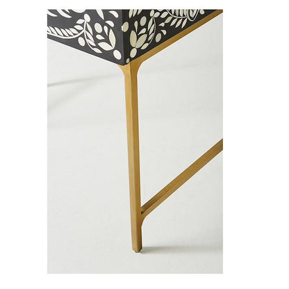 Bone Inlay Peacock Pattern Bar Cabinet – Unique Glamour & Custom Design
