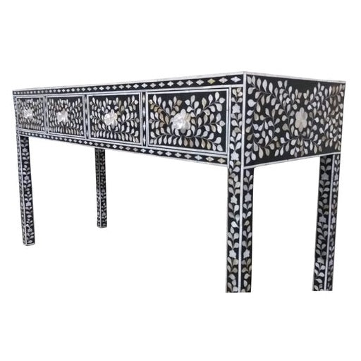 Hpcon Table Customized Handmade Mother of Pearl 4 Drawer Console Table – Bone Inlay ...