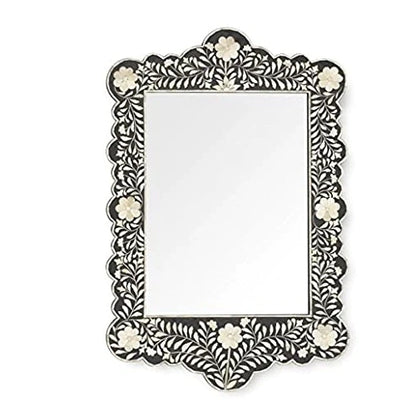 Luxury Bone Inlay Floral Mirror Frame for Bathroom Vanity