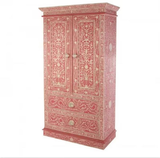 Customized Wooden Armoires/Bone Inlay Cabinet/Bedroom Wardrob